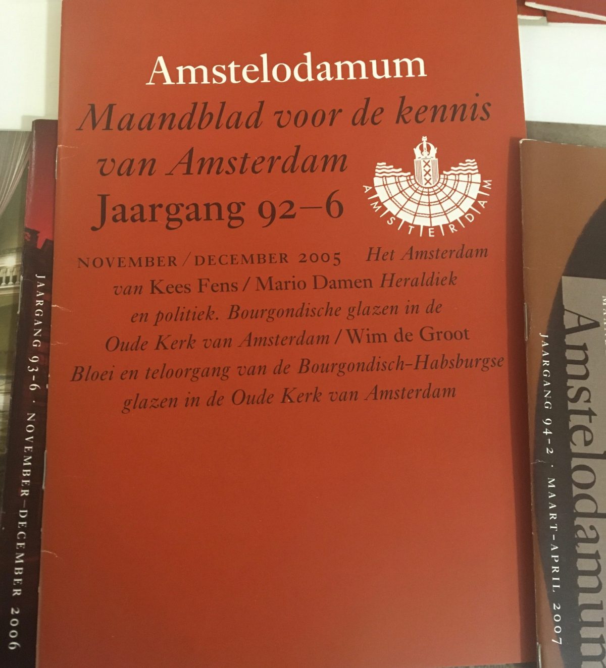 Tijdschrift Amstelodamum, nummers vanaf jaargang 85